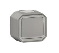 Legrand - Interruptor luminoso 10A - Plexo - Estanco IP55 - Control de iluminación completo listo para instalar - Montaje en superficie - Gris - 069713LE