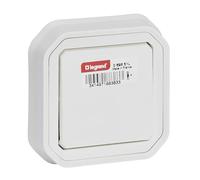 Legrand - Interruptor o conmutador 10A - Plexo - Estanco IP55 - Control de iluminación completo listo para instalar - Montaje empotrado - Blanco - 069851LE