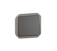 Legrand - Interruptor o conmutador 10A - Plexo - Estanco IP55 - Control de iluminación componible para instalar con caja o marco - Antracita - 069801LE