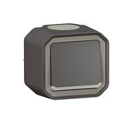 Legrand - Interruptor o conmutador con indicador impermeable Plexo 10A viene completo con indicador para montaje en aparente antracita