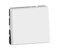 Legrand - Interruptor o indicador de ida y vuelta con luz Mosaic Easy-Led 10A 2 módulos - blanco