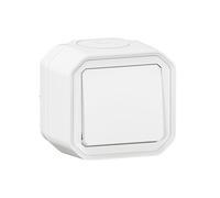 Legrand - Interruptor pulsador 10A - Plexo - Estanco IP55 - Control de iluminación completo listo para instalar - Montaje en superficie - Blanco - 069760LE