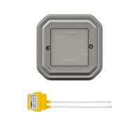 Legrand - Interruptor regulador con cable en saliente impermeable Plexo (IP55) conectado sin neutros con Netatmo 5 W a 125 W LED compatible con cualquier carga - Carcasa completa, montaje en aparente