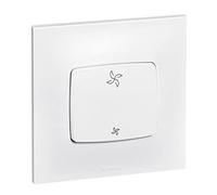LEGRAND | Interruptor VMC BA Neptuno, control de ventilación de 2 velocidades, conexión rápida sin herramientas, diseño moderno blanco