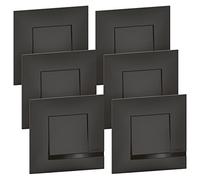 Legrand - Interruptores o Va-y Vent Altège 10A Livrés Incluye Placas Acabado Noche - Lote de 6 - Btal61Sl