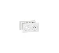 Legrand leg300403 2 x 2P + T Preca BL + CAD Kit toma de corriente doble 2P + T Surface dooxie 16 A précâblées livrée con marco para montaje en superficie, acabado blanco