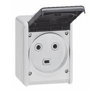 Legrand LEG55872 - Toma de corriente estanca (2 pines y toma de tierra, 32 A)