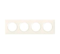 Legrand leg600904 4P BLC placa cuadrada dooxie 4 orificios, acabado blanc-emballage Blister