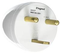 Legrand LEG90034 Adaptador para 1 clavija (2 x P + T, toma de 20 A, clavija de 16 A), color blanco