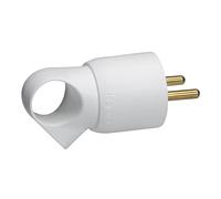 Legrand LEG93903 - Clavija de enchufe con anilla (2 fases + tierra, 16 A, plástico), color blanco