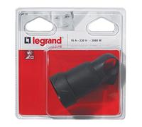 Legrand LEG93908 - Clavija de enchufe con anilla (2 fases + tierra, 16 A, plástico), color negro