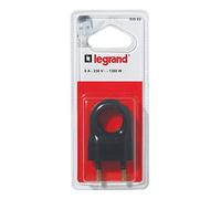 Legrand LEG93963 - Clavija de enchufe con anilla (2 fases, plástico, 6 A), color negro