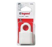 Legrand LEG93966 - Clavija de enchufe con anilla (2 fases, plástico, 6 A), color blanco