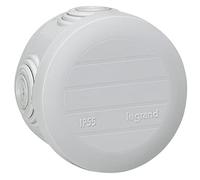 Legrand LEG94513- Caja de derivación redonda (cierre con sistema de clip, diámetro: 60 mm, ancho: 40 mm), color gris