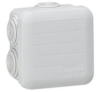 Legrand LEG94516 - Caja de derivación cuadrada (65 x 65 x 40 mm, cierre con sistema de clip), color gris