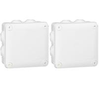 Legrand LEG94520 - Caja de derivación cuadrada (cierre de 1/4 de vuelta, 100 x 100 x 55 mm), color blanco (Paquete de 2)