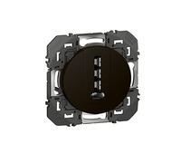 Legrand leg95286 Tel Compo toma teléfono dooxie en T, acabado negro