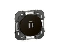 Legrand leg95287 2USB a + a 2.4 A 12 W doble cargador USB dooxie TypeA, 3 A, acabado negro