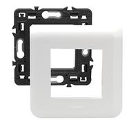 Legrand LEG99675 Mosaic - Cuadro para 2 módulos (incluye caja de empotrar y placa embellecedora)