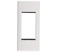 Legrand LND4811BI Placa + Soporte Livinglight, Instalación en Perfilerí, 1 Módulo, Blanco