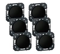Legrand - Lot de 6 va-et-vient 10A à compositor Dooxie - Noir