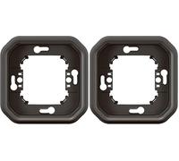 Legrand - Marco de empotrar estanco Plexo - Para montaje empotrado horizontal o vertical - Antracita - 069606LE (Paquete de 2)