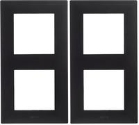 LEGRAND Marco doble de la gama Niloé Step para instalación componible, Color Antracita, 398276 (Paquete de 2)