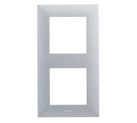 LEGRAND Marco doble Niloé Step instalación componible, Inox, 398288 | Marco doble de la gama Niloé Step para instalación componible, Color Inox, 398288
