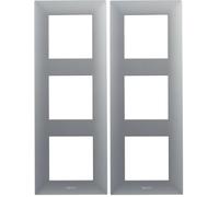 LEGRAND Marco triple de la gama Niloé Step para instalación componible, Color Aluminio, 398281 (Paquete de 2)