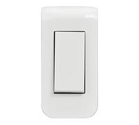 Legrand Mosaic - Interruptor o marcha y vuelta (10 A, estrecho, con placa de empotrado), color blanco