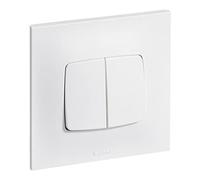Legrand Neptune - Interruptor doble o interruptor (10 A), color blanco