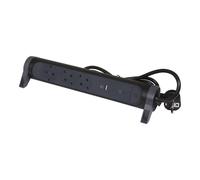 Legrand OSB USB C Montable Y Orientable 3x2P+A 1,5m Negro (Enchufe Europeo) - 694512 [5 Piezas]
