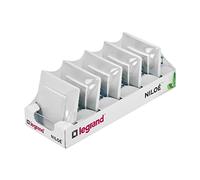 LEGRAND Pack 5 Interruptores Conmutador 10A Gama Niloé Monobloc, Mecanismos Completos con Marcos, Color Blanco, 396431