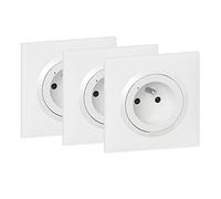 Legrand - Pack Ext. 3 enchufes conectados blanco Dooxie with Netatmo (función de medición, seguimiento de consumo, envío de notificaciones) - 16 A, 3680 W - Completo (soporte, tapacubos y placa