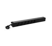 Legrand PDU 19" unidad de distribución de energía (PDU) 1U Negro 6 salidas AC - Unidades de distribución de energía (PDU) (Básico, 1U, Single-phase, Horizontal/Vertical, Aluminio, Negro)