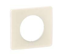 LEGRAND | Placa 1 poste blanco almendra, celana, acabado decorativo moderno y elegante, compatible con mecanismos celane, fácil instalación con sistema de recuperación