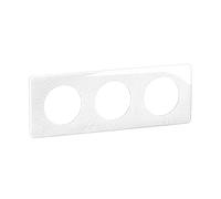 LEGRAND - Placa Céliane - Placa de acabado para enchufes e interruptores Céliane - 3 posiciones - Blanco relieve