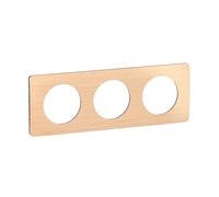 LEGRAND - Placa Céliane - Placa de acabado para enchufes e interruptores Céliane - 3 posiciones - Haya