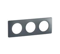 LEGRAND - Placa Céliane - Placa de acabado para enchufes e interruptores Céliane - 3 puestos - Azul tormenta