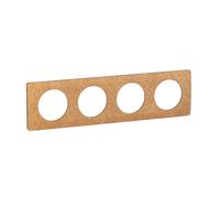 LEGRAND - Placa Céliane - Placa de acabado para enchufes e interruptores Céliane - 4 posiciones - Corcho