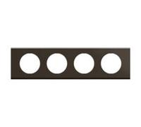 LEGRAND - Placa Céliane - Placa de acabado para enchufes e interruptores Céliane - 4 posiciones - Níquel oscuro satinado