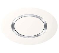 Legrand - Placa de acabado redonda 1 Dooxie acabado cromo blanco