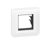 Legrand - Placa Mosaic con Soporte de Garras para 2 módulos - Blanco