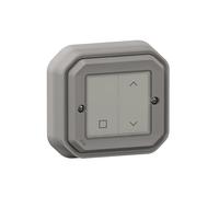 LEGRAND, Plexo 069873L New Connected - Interruptor de persiana para habitación húmeda (inalámbrico, sin pilas, aplicación de control, IP55 - IK07, resistente al agua y a los golpes, color gris)