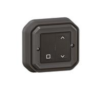 LEGRAND, Plexo 069883L New Connected - Interruptor de persiana para habitación húmeda (inalámbrico, sin pilas, aplicación de control, IP55 - IK07, resistente al agua y a los golpes, color antracita)
