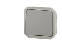 Legrand Plexo New Einsatz Wechselschalter 10AX, Steckklemmen (SL), IP 55, Grau (069511L)