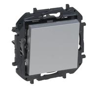 LEGRAND Pulsador componible 6A para instalación empotrada, Gama Niloé Step, Color Aluminio, 398233B