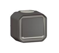 Legrand - Pulsador luminoso 10A - Plexo - Estanco IP55 - Control de iluminación completo listo para instalar - Montaje en superficie - Antracita - 069782LE