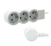 LEGRAND Regleta de enchufes, Base múltiple con 3 Tomas de Corriente 2P+T, Cable 3m, Color Blanco/Gris Claro 694559