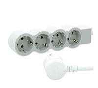 Legrand Regleta de enchufes 694552 – 4 tomas 2P+T, cable 1,5 m, blanco/gris claro